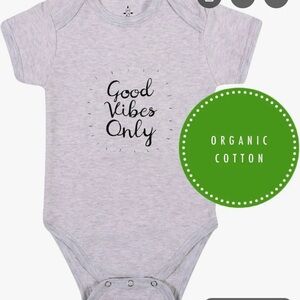 Freelance Good Vibes Only Gray Baby Onesie - Set of two